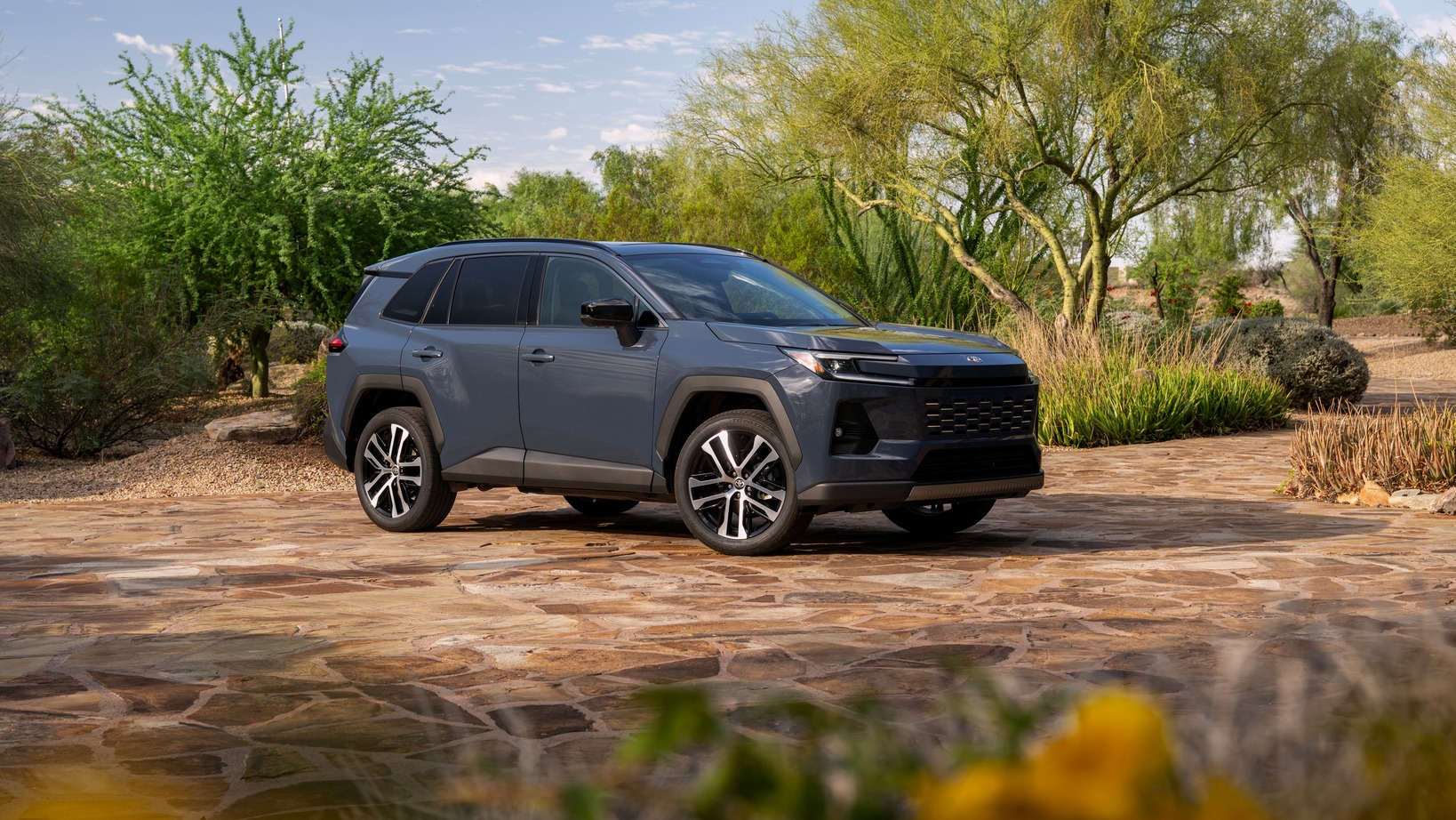 2026 Toyota RAV4 exterior front three-quarter view at Claremont Toyota in Los Angeles County