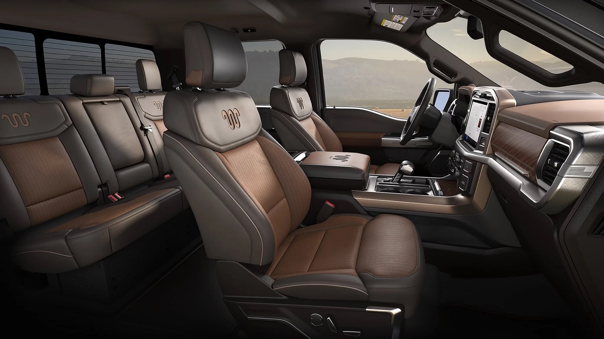 Interior of a Ford F-150 King Ranch, showing the cabin wear points to check on a used truck