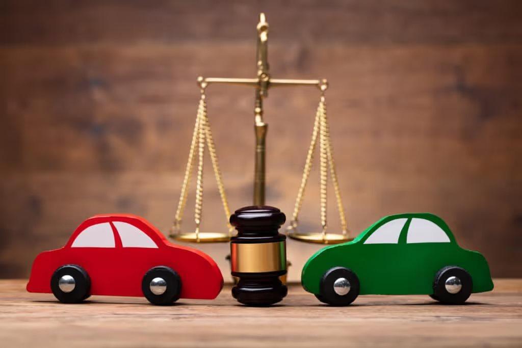 toy cars with a scale and gavel