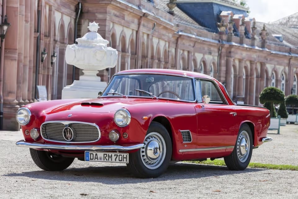 Red Italian Classic Car Maserati 3500 GT