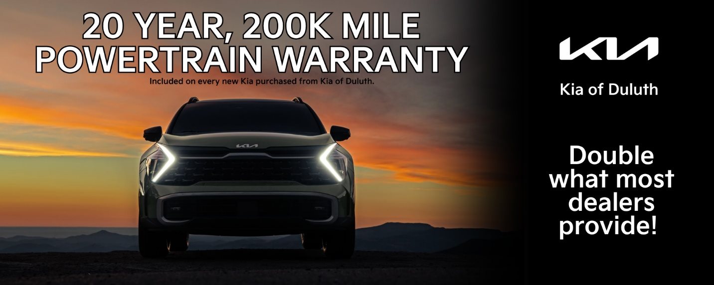 Kia of Duluth 20 Year 200,000 Mile Powertrain Warranty