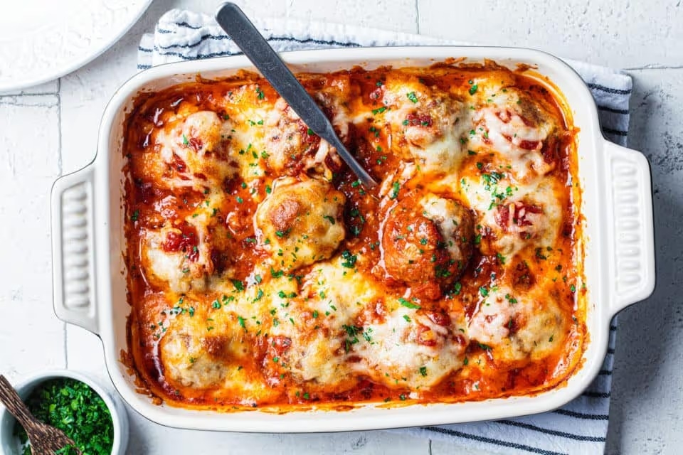 meatball pasta bake casserole