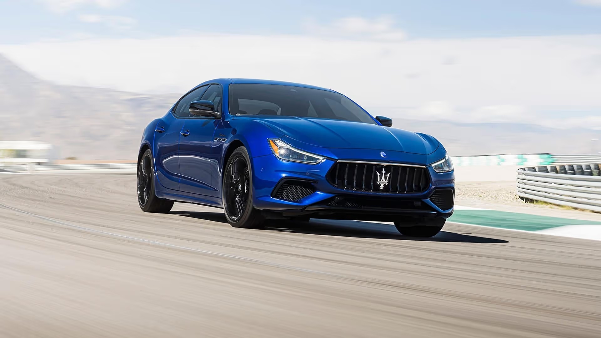 blue maserati ghibli