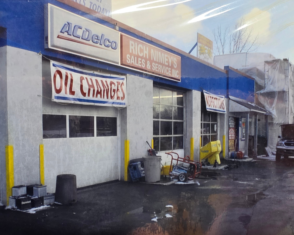 The original Rich Nimey sales and service garage in Utica, New York