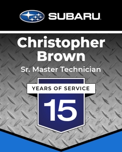 Christopher Brown, 15 Years of Service, Senior Master Technician at Lee's Summit Subaru