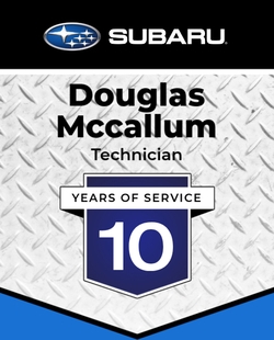 Douglas McCallum, 10 Years of Service, Technician at Lee's Summit Subaru