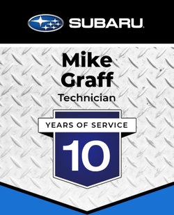 Mike Graff, 10 Years of Service, Technician at Lee's Summit Subaru