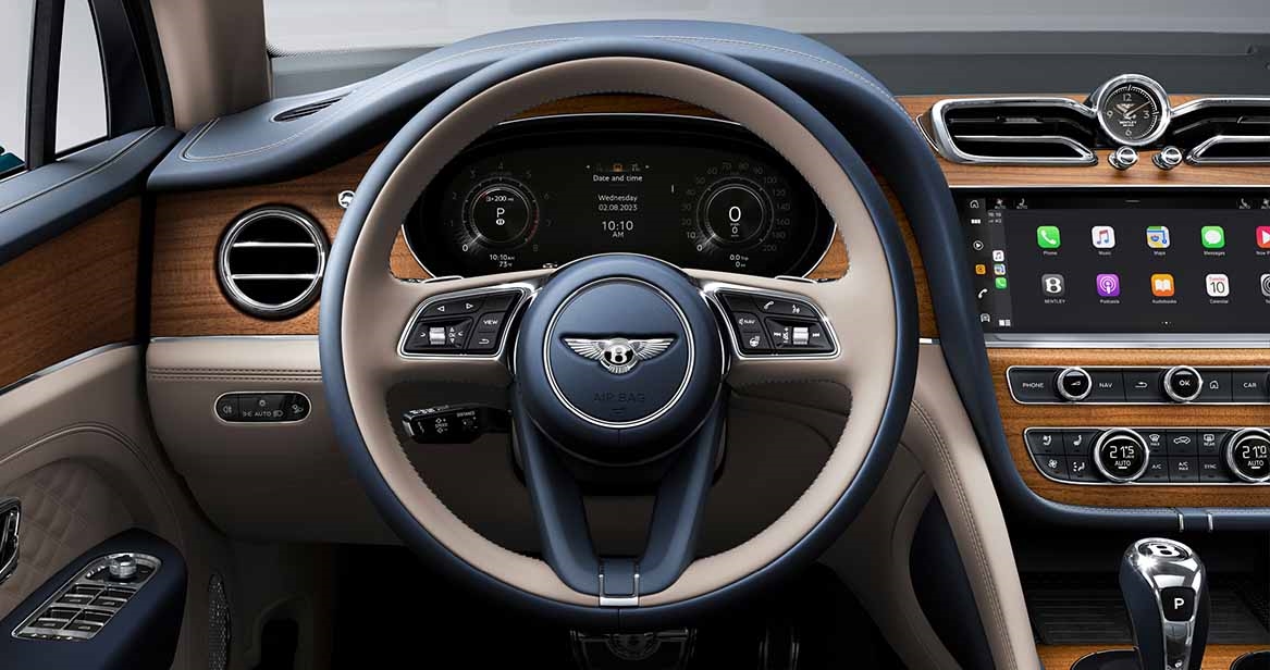 Bentley cabin dashboard freshened by a cabin ozone treatment in Jacksonville