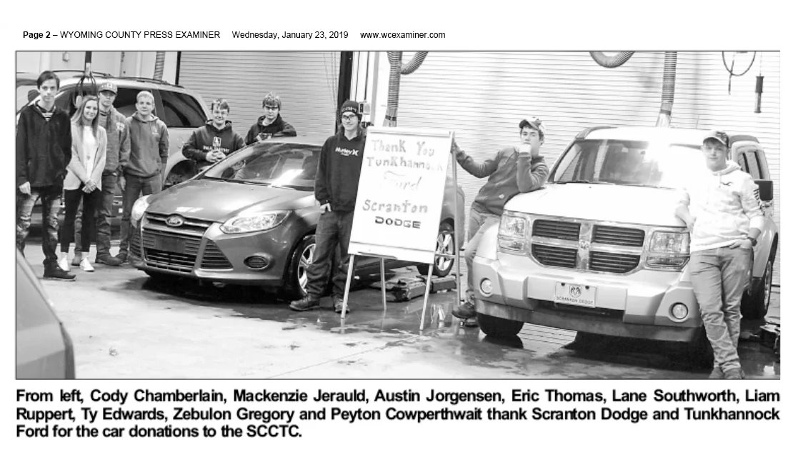 Students at Dealership
