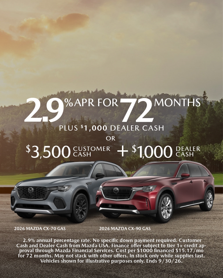 Mazda Cx 70 and Cx 90 Specials
