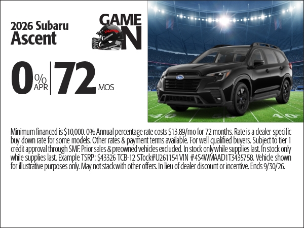 Subaru Ascent Specials