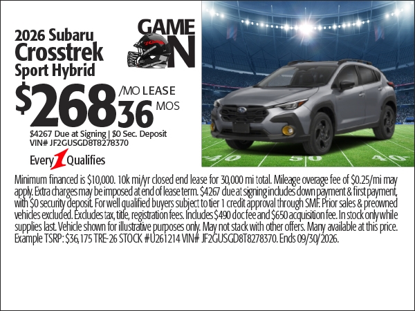 Subaru Crosstrek Hybrid Specials