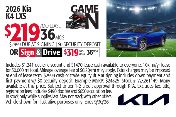 Kia K4 Specials
