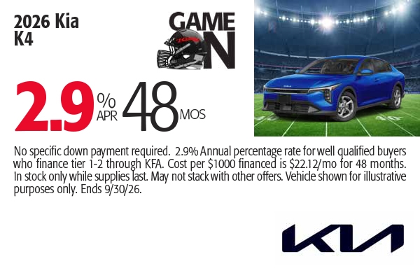 Kia K4 Specials