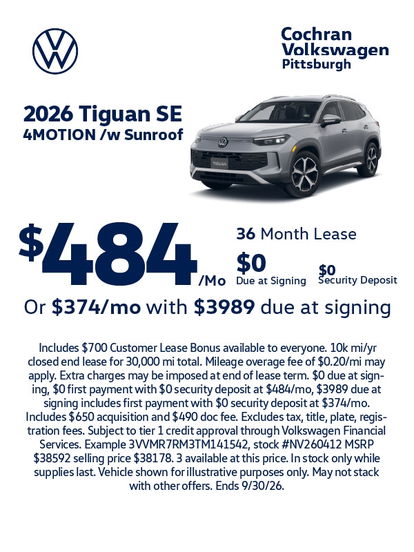 Volkswagen Tiguan Specials