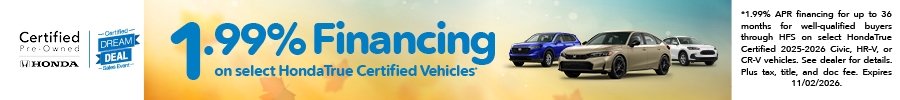 1.99% APR Financing on CPO