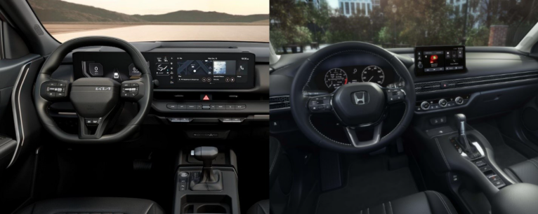 2027 Kia Seltos and Honda HR-V interior comparison