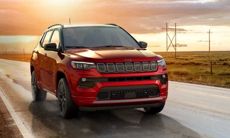 2026 Jeep Compass driving on country road
