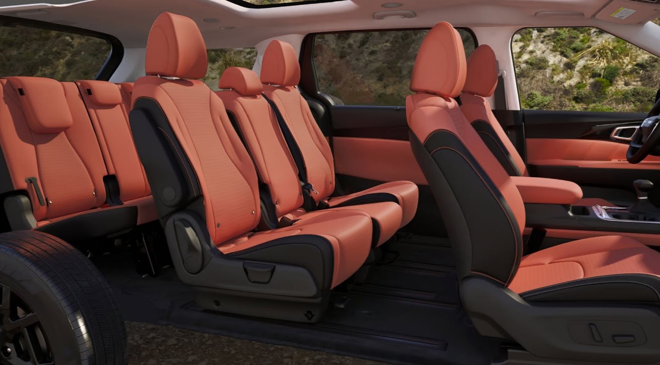 New Kia vehicle interior seating