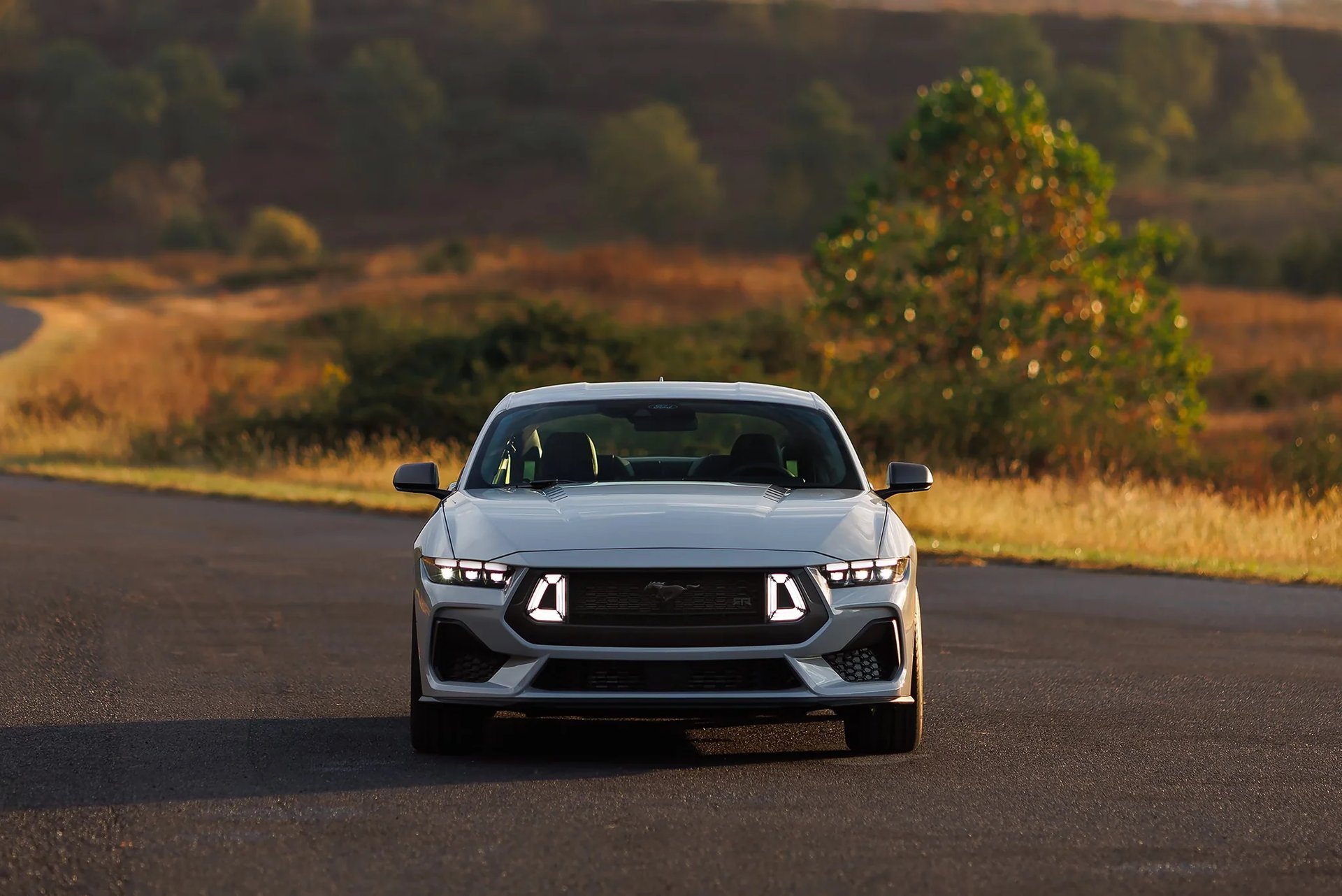Front view of a current Ford Mustang EcoBoost fastback