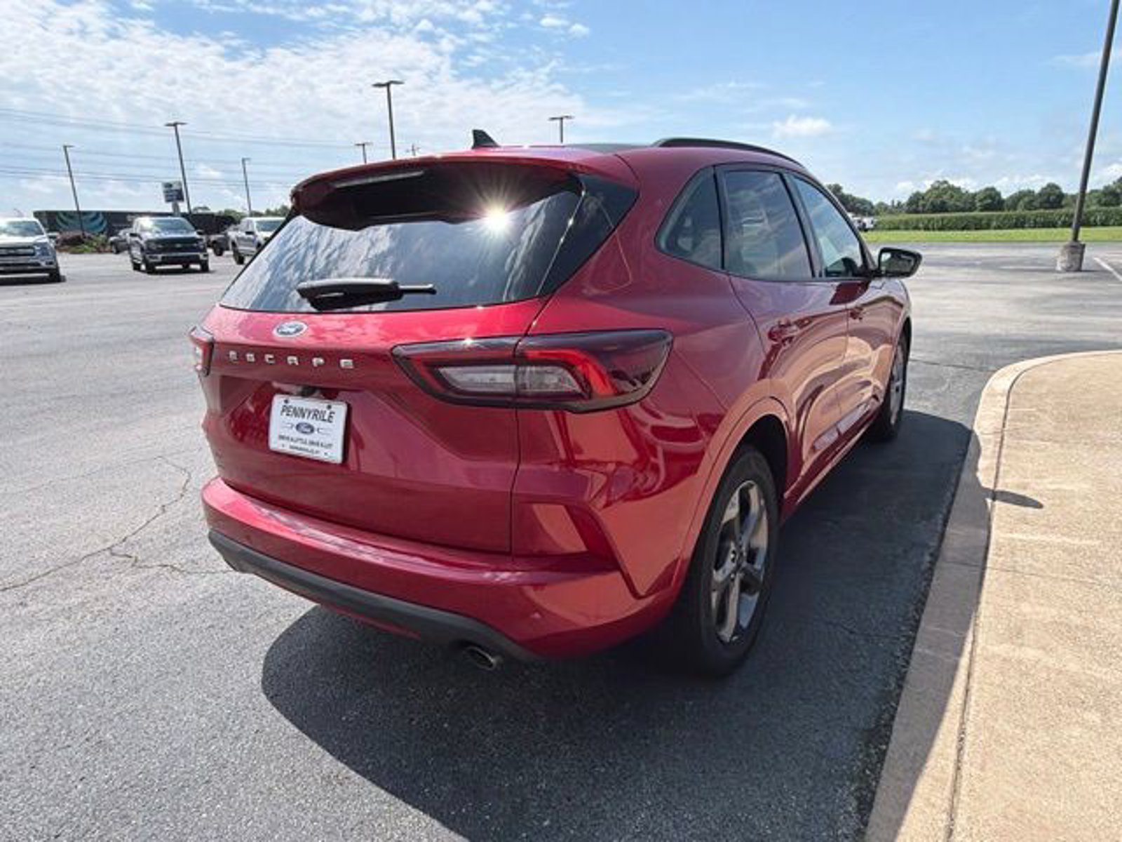 Rear three-quarter view of a used 2024 Ford Escape ST-Line at Pennyrile Ford