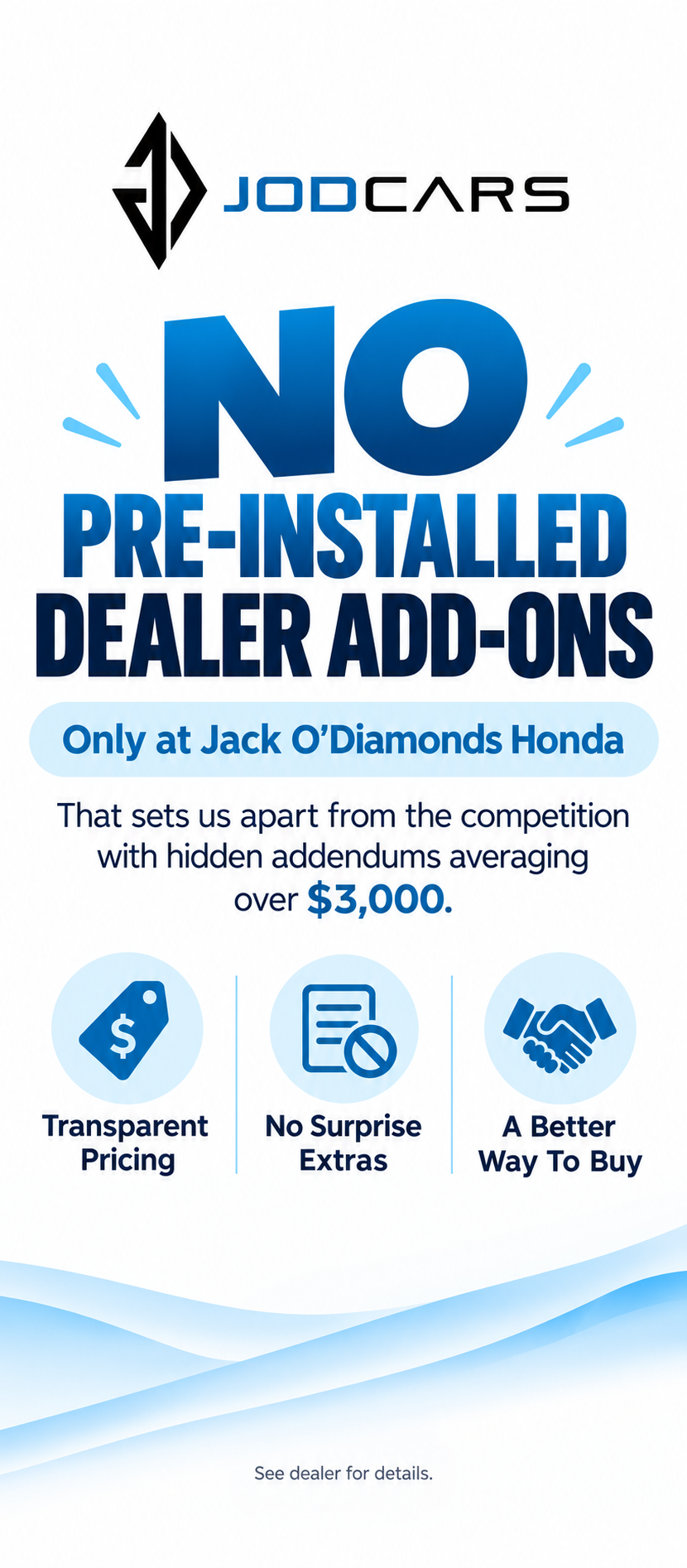 No Dealer Add-Ons SRP In-Line Card