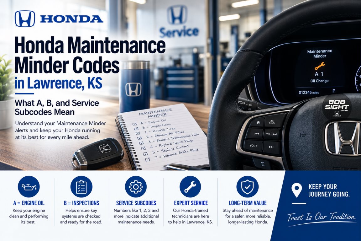 Honda Maintenance Minder Codes in Lawrence, KS