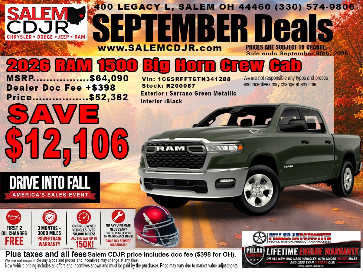 RAM 1500 Big Horn Crew Cab 5'7 Box 4WD Special