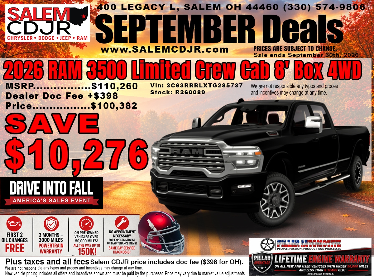 RAM 3500 Limited Crew Cab 8' Box 4WD Special