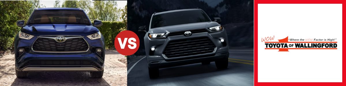 2026 Toyota Highlander and Grand Highlander parked side by side