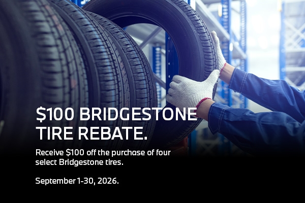 $100 Bridgestone Tire Rebate!