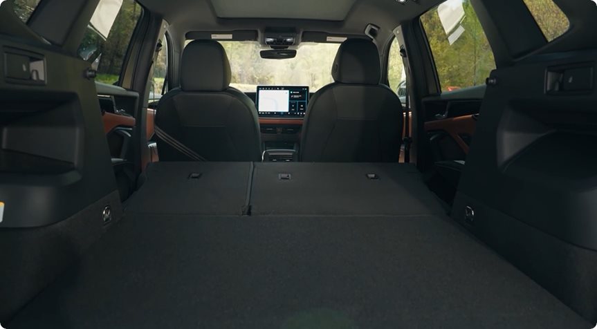 Volkswagen Tiguan cargo area with the rear seats folded flat