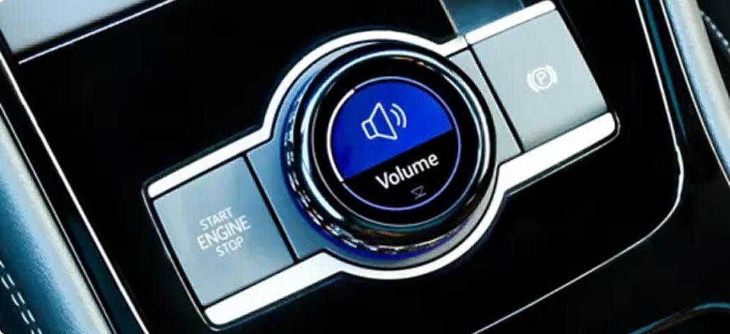 Driving Experience Dial set to volume on the Volkswagen Tiguan center console
