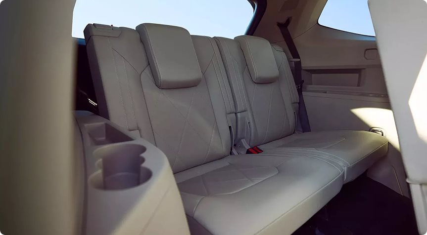 Third-row bench seating in the Volkswagen Atlas