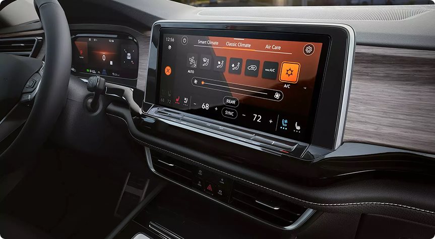 Climatronic climate controls on the Volkswagen Atlas touchscreen