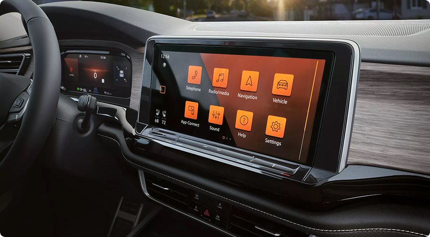 Volkswagen Atlas center touchscreen and digital cockpit