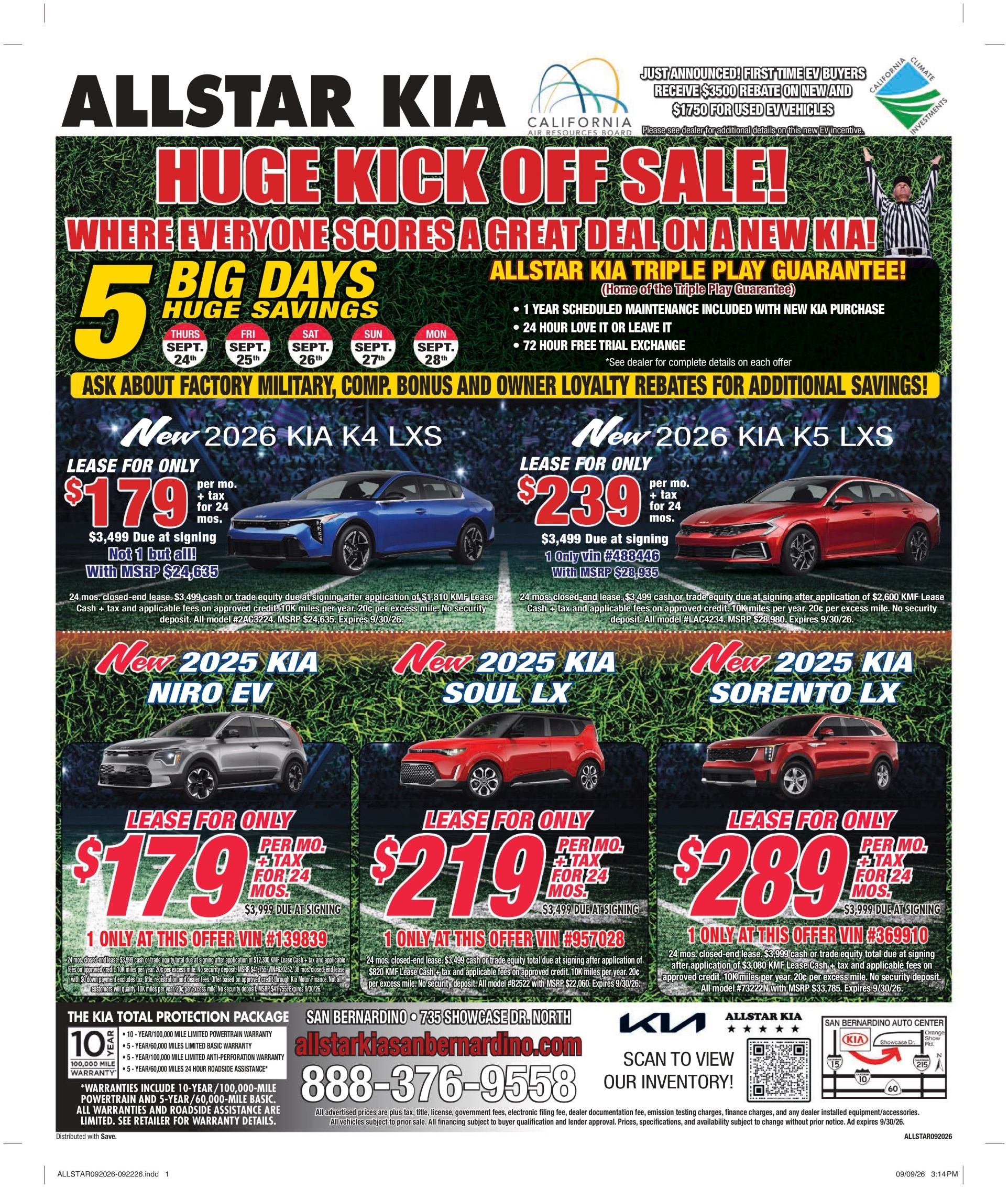 AllStar Kia Labor Day Sell-A-Thon