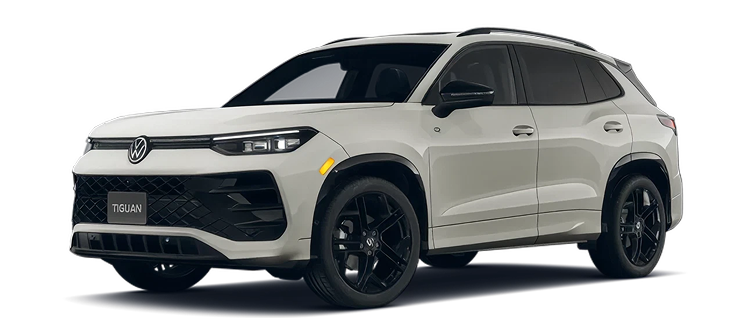 White 2026 Volkswagen Tiguan SE R-Line Black with black wheels
