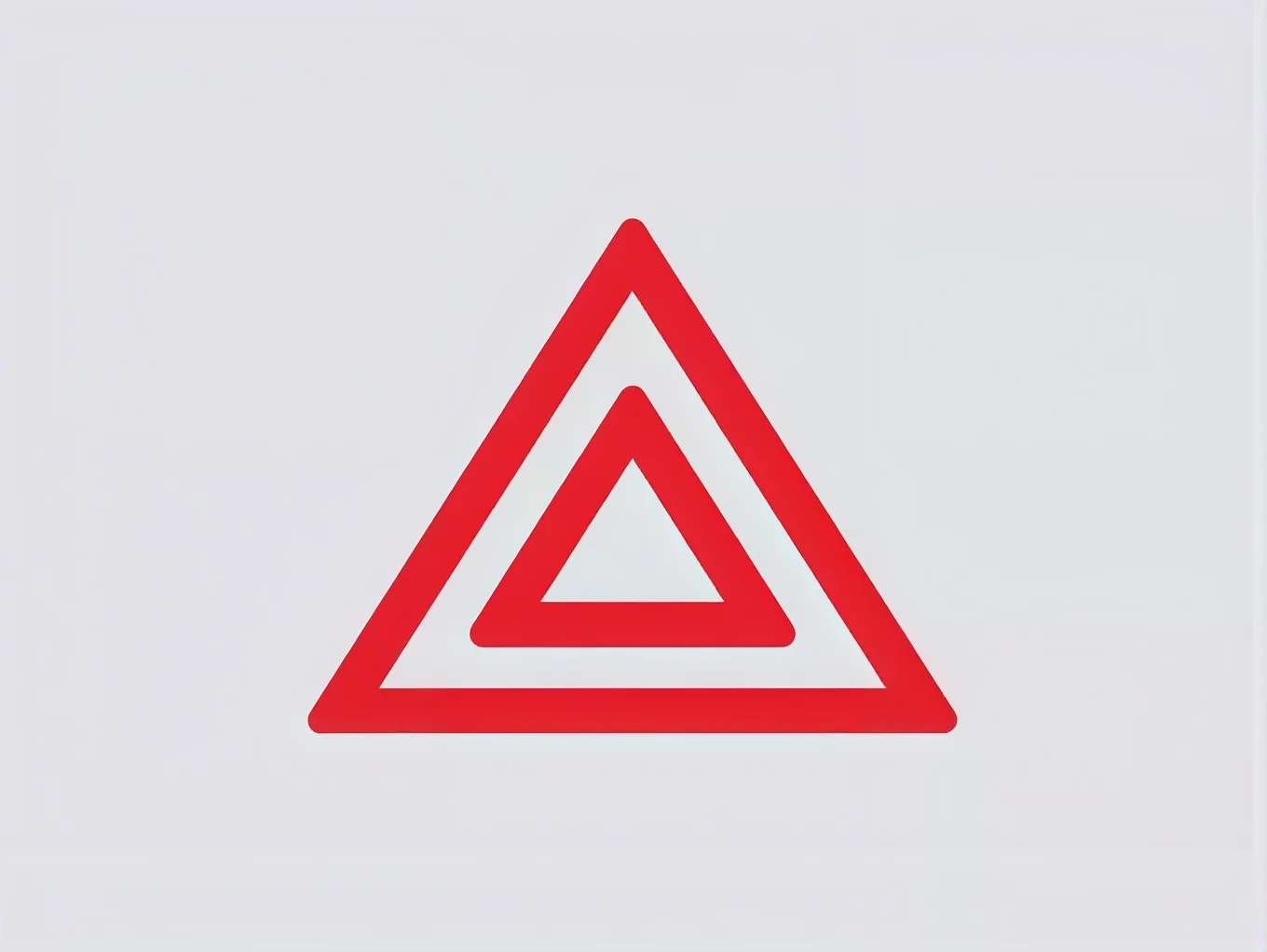 Red hazard warning triangle