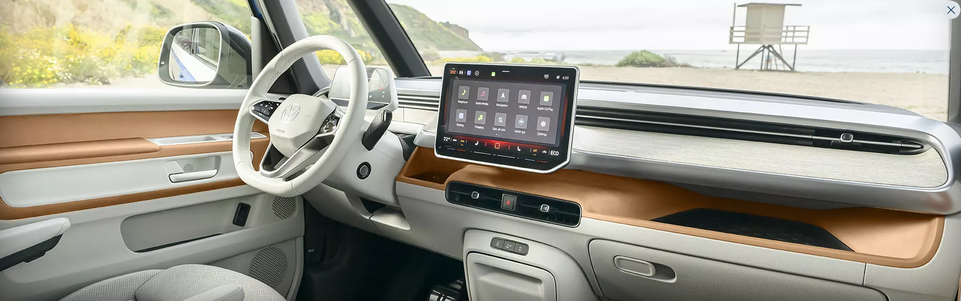 Dune interior of the ID. Buzz with the dashboard and touchscreen