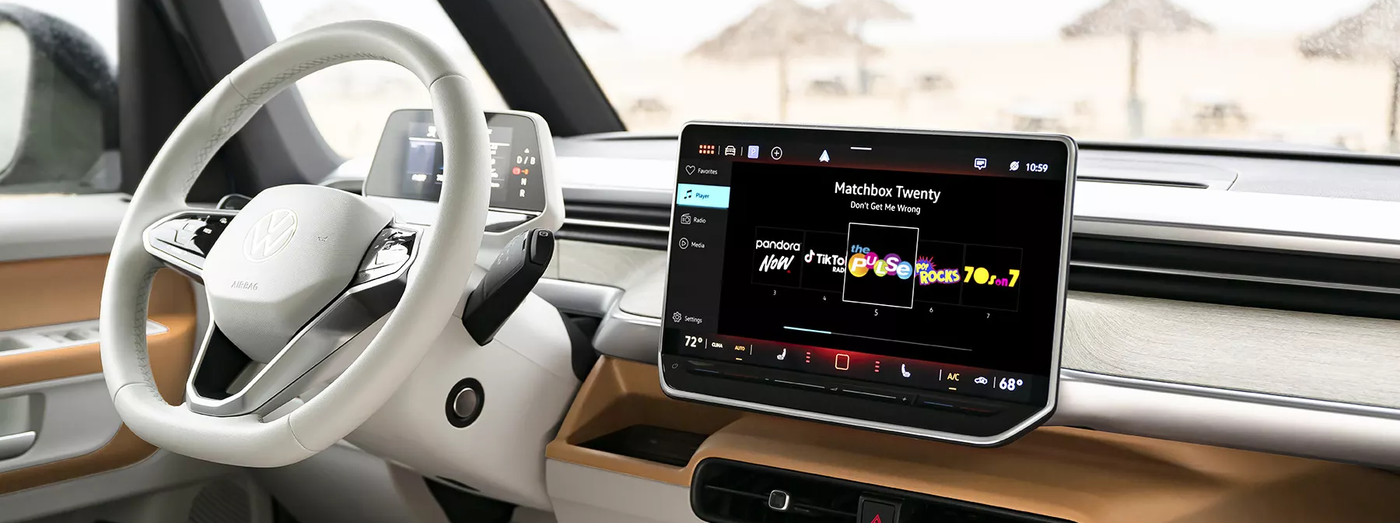 SiriusXM with 360L playing on the ID. Buzz touchscreen