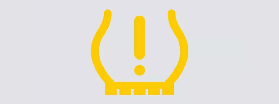 Yellow tire pressure warning symbol