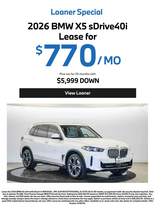 BMW Vehicle Special
