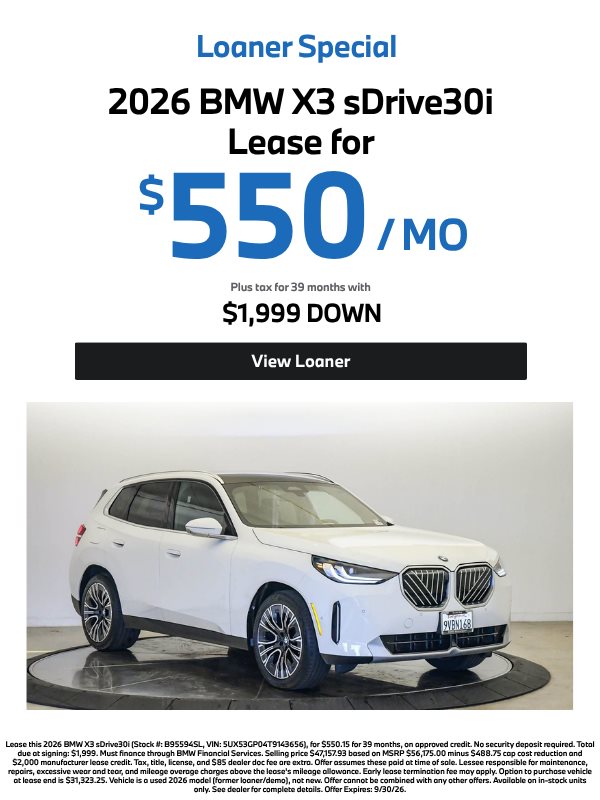 BMW Vehicle Special