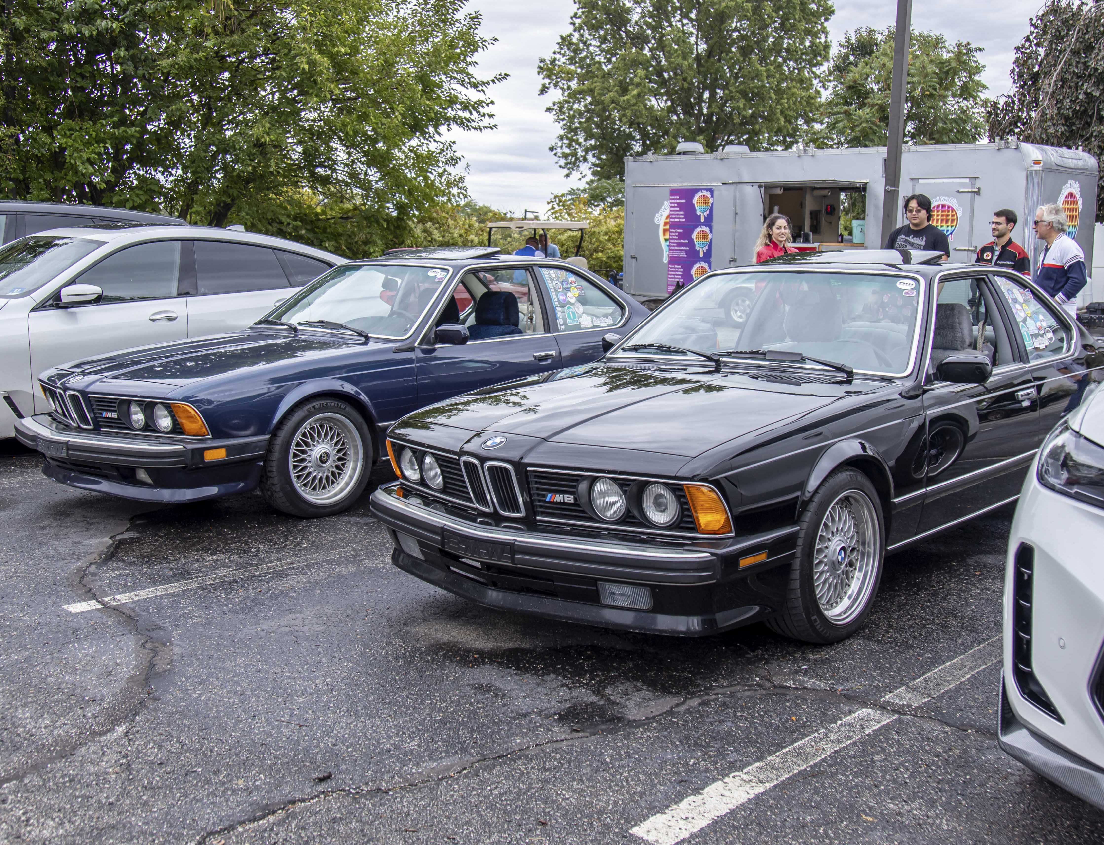 Guests enjoying brunch and conversation at Bimmers and Brunch