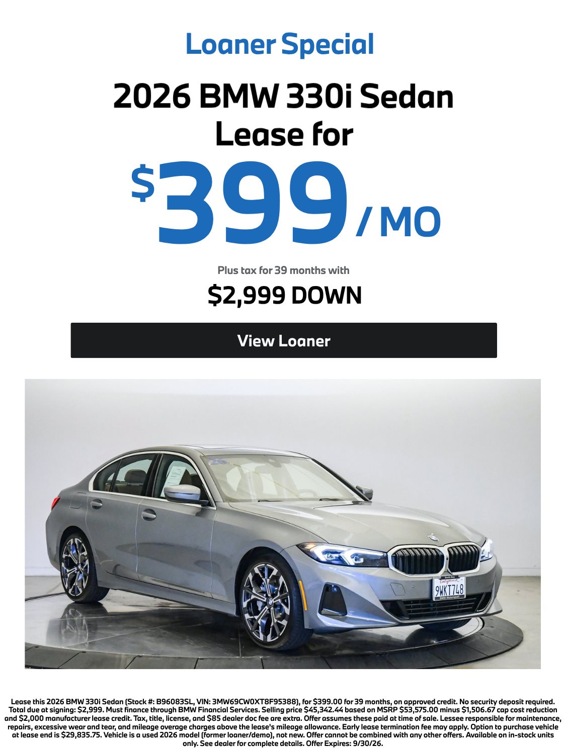 BMW Vehicle Special