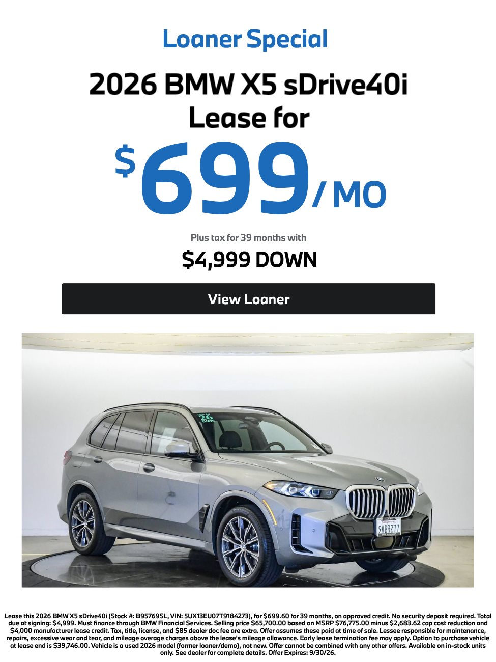 BMW Vehicle Special