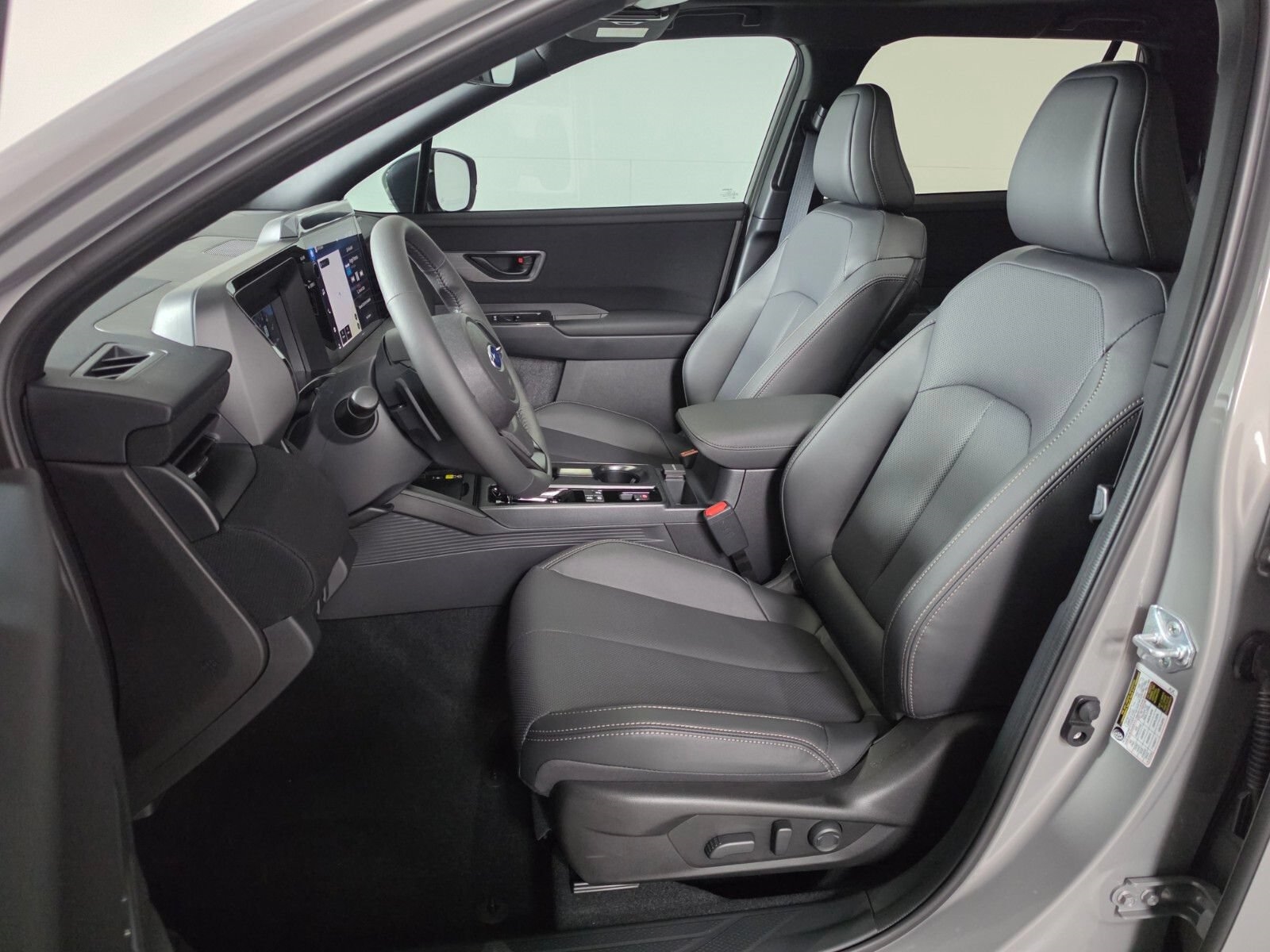 Front seats and dashboard of a Subaru Outback