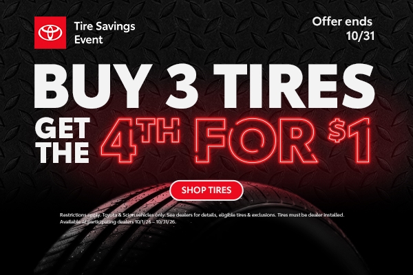 Buy 3 Tires, Get 1 For