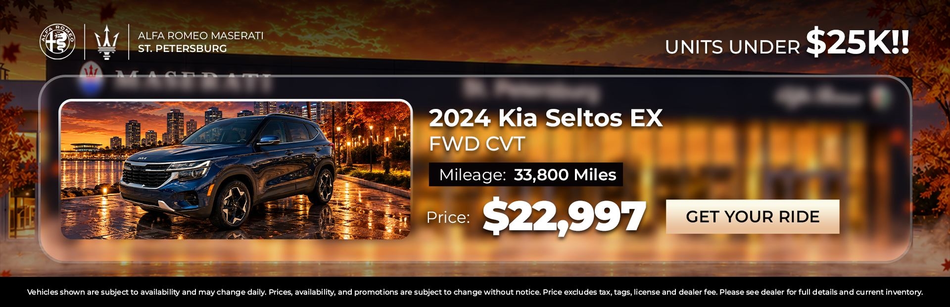 2024 Kia Seltos EX under $25,000 at Alfa Romeo Maserati St. Petersburg